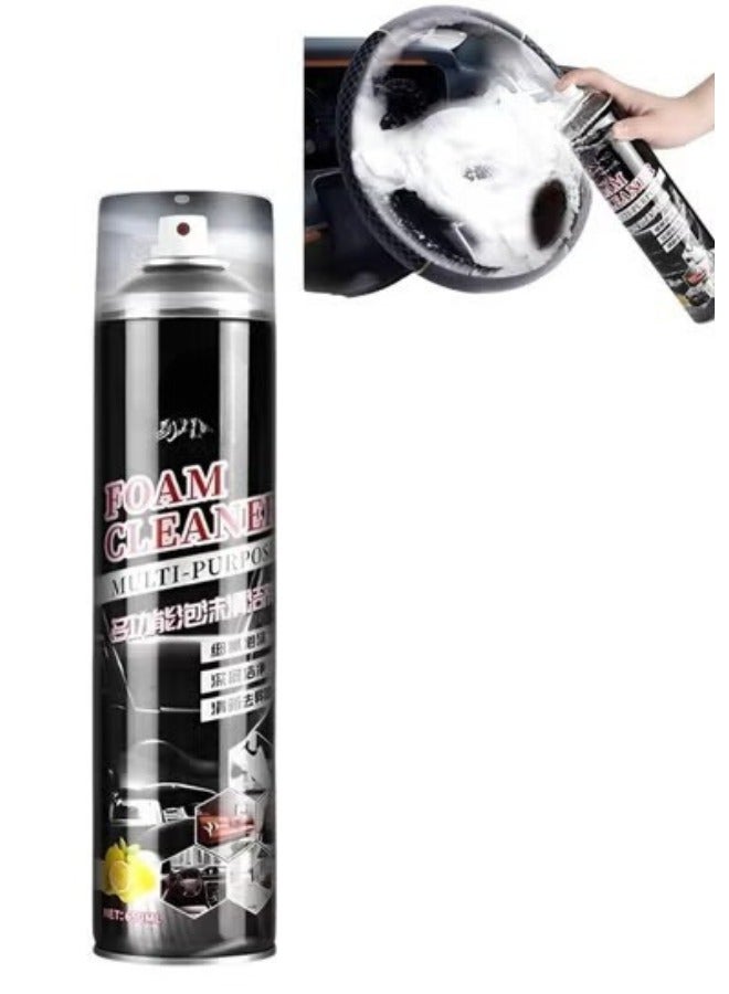 Foam Spray Cleaner 650ML – Multi-Purpose Dry Cleaning Solution for Upholstery, Rugs, Curtains, and Car Interiors – Easy Brush Application, Water-Free, Fresh Results - Image 1